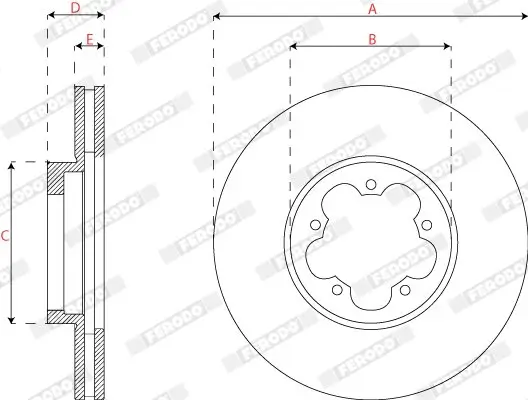 Bremsscheibe Vorderachse FERODO DDF2798 Bild Bremsscheibe Vorderachse FERODO DDF2798