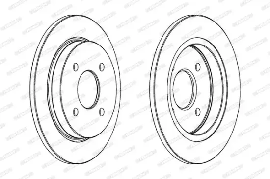 Bremsscheibe Hinterachse FERODO DDF281C Bild Bremsscheibe Hinterachse FERODO DDF281C