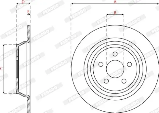 Bremsscheibe Hinterachse FERODO DDF2821C Bild Bremsscheibe Hinterachse FERODO DDF2821C