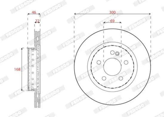 Bremsscheibe FERODO DDF2832VC-1 Bild Bremsscheibe FERODO DDF2832VC-1
