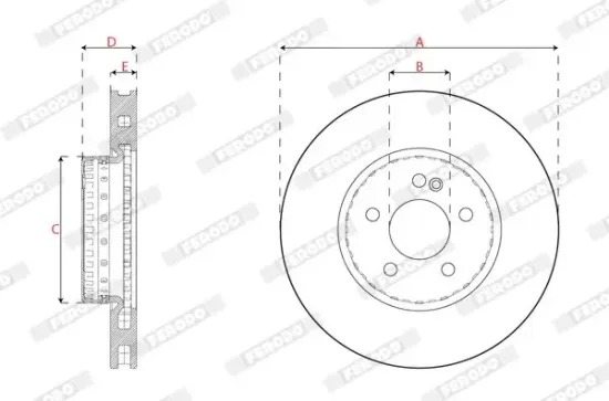 Bremsscheibe Vorderachse FERODO DDF2834VC-1 Bild Bremsscheibe Vorderachse FERODO DDF2834VC-1