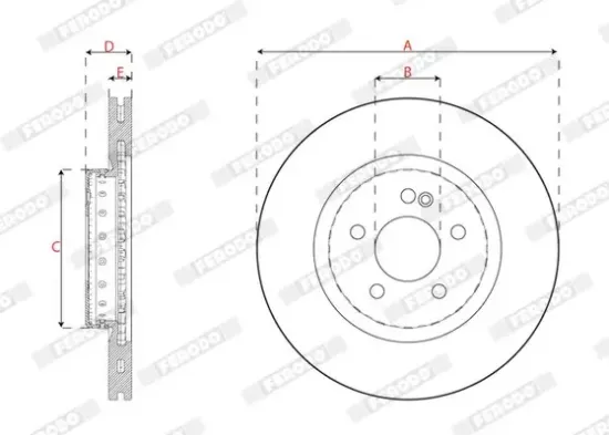 Bremsscheibe Hinterachse FERODO DDF2835VC-1 Bild Bremsscheibe Hinterachse FERODO DDF2835VC-1