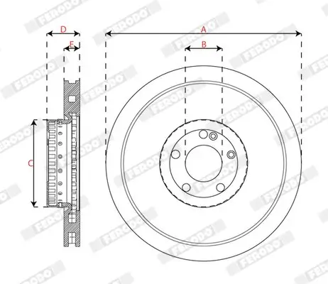Bremsscheibe FERODO DDF2838VC-1 Bild Bremsscheibe FERODO DDF2838VC-1