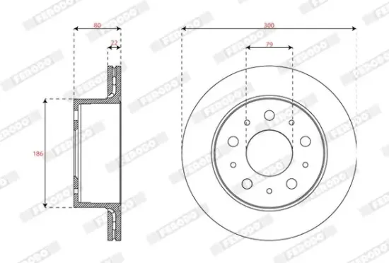 Bremsscheibe FERODO DDF2850C-1 Bild Bremsscheibe FERODO DDF2850C-1