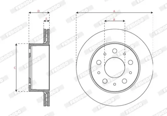 Bremsscheibe FERODO DDF2850C-1 Bild Bremsscheibe FERODO DDF2850C-1