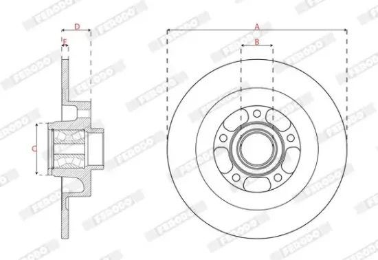 Bremsscheibe FERODO DDF2857C-1 Bild Bremsscheibe FERODO DDF2857C-1