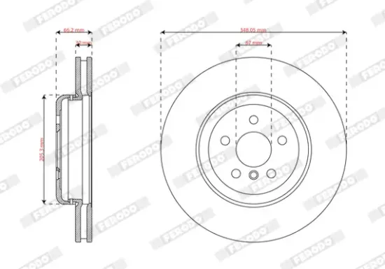 Bremsscheibe Vorderachse FERODO DDF2862VC-1 Bild Bremsscheibe Vorderachse FERODO DDF2862VC-1
