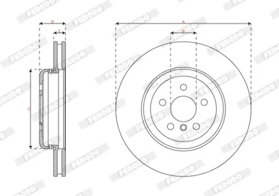 Bremsscheibe Vorderachse FERODO DDF2862VC-1 Bild Bremsscheibe Vorderachse FERODO DDF2862VC-1