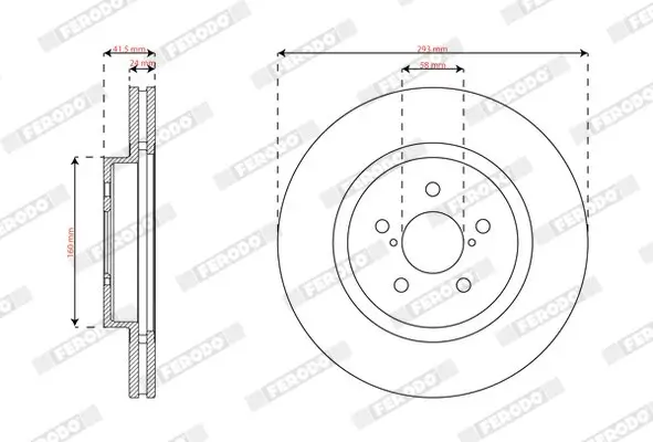 Bremsscheibe Vorderachse FERODO DDF2863C
