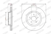 Bremsscheibe Vorderachse FERODO DDF2863C
