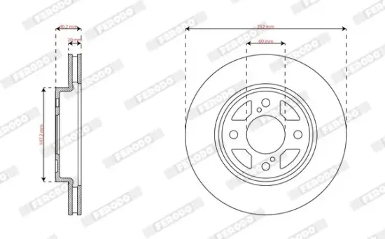 Bremsscheibe Vorderachse FERODO DDF2921C Bild Bremsscheibe Vorderachse FERODO DDF2921C