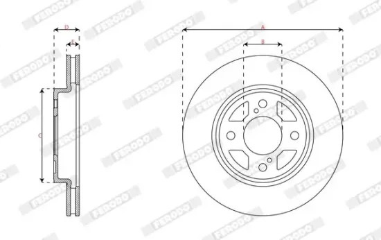 Bremsscheibe Vorderachse FERODO DDF2921C Bild Bremsscheibe Vorderachse FERODO DDF2921C