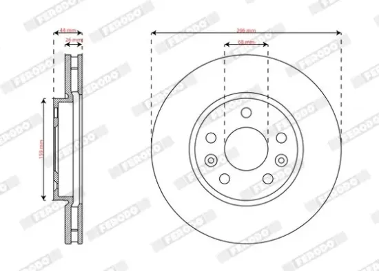 Bremsscheibe Vorderachse FERODO DDF2952C Bild Bremsscheibe Vorderachse FERODO DDF2952C