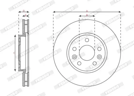Bremsscheibe Vorderachse FERODO DDF2952C Bild Bremsscheibe Vorderachse FERODO DDF2952C