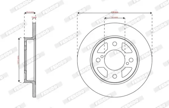 Bremsscheibe Hinterachse FERODO DDF2981C Bild Bremsscheibe Hinterachse FERODO DDF2981C