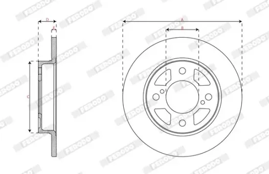 Bremsscheibe Hinterachse FERODO DDF2981C Bild Bremsscheibe Hinterachse FERODO DDF2981C