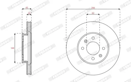 Bremsscheibe Vorderachse FERODO DDF2982C Bild Bremsscheibe Vorderachse FERODO DDF2982C
