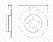 Bremsscheibe Hinterachse FERODO DDF2983C