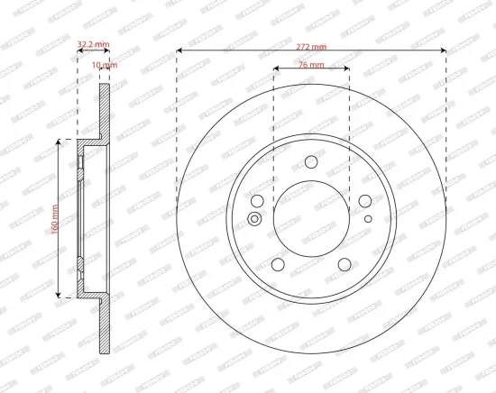 Bremsscheibe Hinterachse FERODO DDF2983C Bild Bremsscheibe Hinterachse FERODO DDF2983C