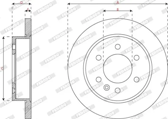 Bremsscheibe Hinterachse FERODO DDF2984C Bild Bremsscheibe Hinterachse FERODO DDF2984C