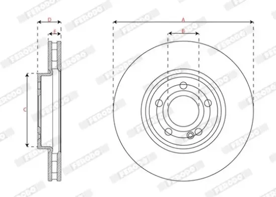 Bremsscheibe Vorderachse FERODO DDF2994C Bild Bremsscheibe Vorderachse FERODO DDF2994C