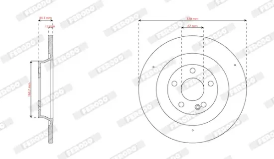Bremsscheibe FERODO DDF3002C Bild Bremsscheibe FERODO DDF3002C