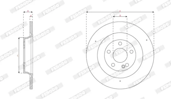 Bremsscheibe FERODO DDF3002C Bild Bremsscheibe FERODO DDF3002C