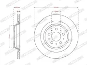 Bremsscheibe Hinterachse FERODO DDF3016C-1