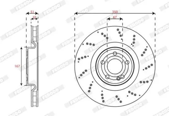 Bremsscheibe FERODO DDF3027C-1 Bild Bremsscheibe FERODO DDF3027C-1