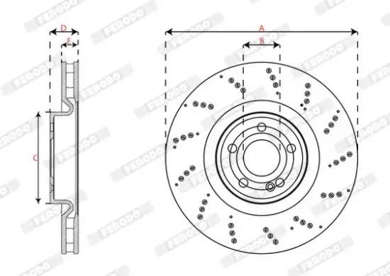 Bremsscheibe FERODO DDF3027C-1 Bild Bremsscheibe FERODO DDF3027C-1