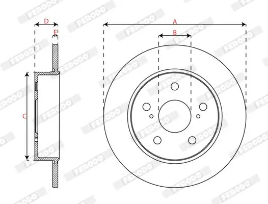Bremsscheibe Hinterachse FERODO DDF3028C Bild Bremsscheibe Hinterachse FERODO DDF3028C