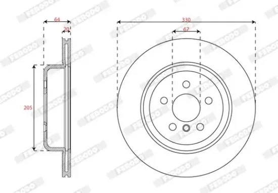 Bremsscheibe FERODO DDF3042LC-1 Bild Bremsscheibe FERODO DDF3042LC-1