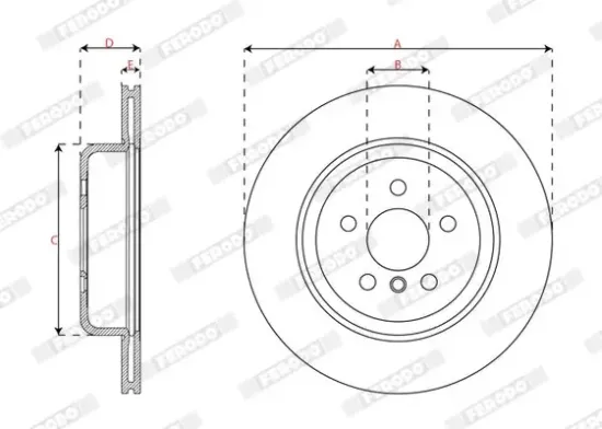 Bremsscheibe FERODO DDF3042LC-1 Bild Bremsscheibe FERODO DDF3042LC-1