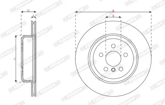 Bremsscheibe FERODO DDF3042RC-1 Bild Bremsscheibe FERODO DDF3042RC-1