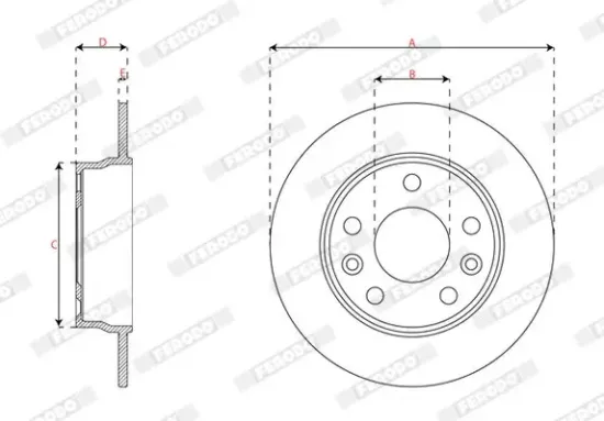 Bremsscheibe FERODO DDF3045C Bild Bremsscheibe FERODO DDF3045C