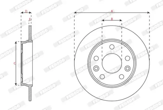 Bremsscheibe Hinterachse FERODO DDF3046C Bild Bremsscheibe Hinterachse FERODO DDF3046C