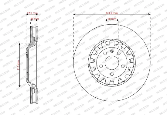 Bremsscheibe Vorderachse FERODO DDF3048VC-1 Bild Bremsscheibe Vorderachse FERODO DDF3048VC-1