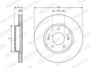 Bremsscheibe Vorderachse FERODO DDF3056C