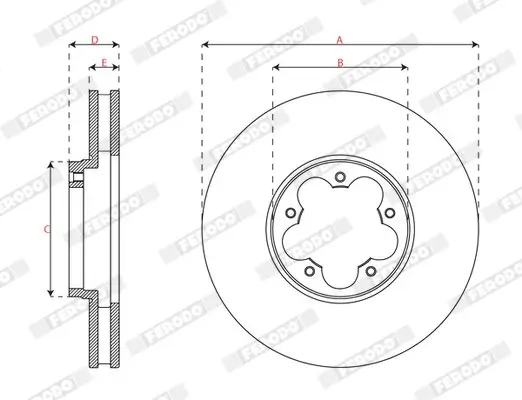 Bremsscheibe FERODO DDF3057C Bild Bremsscheibe FERODO DDF3057C