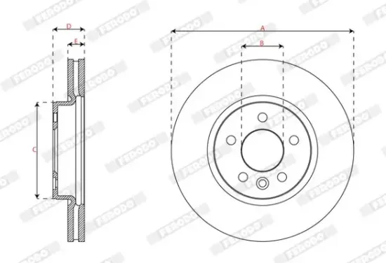 Bremsscheibe Vorderachse FERODO DDF3068C-1 Bild Bremsscheibe Vorderachse FERODO DDF3068C-1