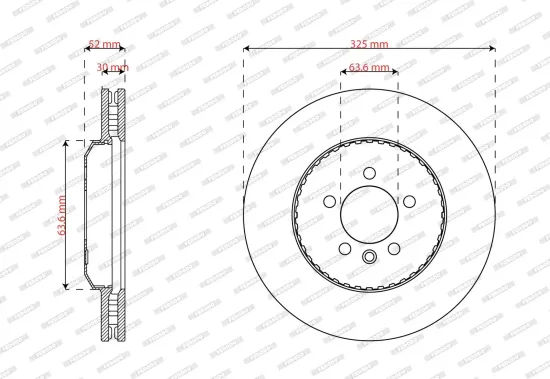 Bremsscheibe Vorderachse FERODO DDF3078VC-1 Bild Bremsscheibe Vorderachse FERODO DDF3078VC-1