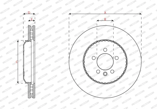 Bremsscheibe Vorderachse FERODO DDF3078VC-1 Bild Bremsscheibe Vorderachse FERODO DDF3078VC-1