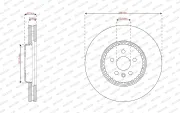 Bremsscheibe Vorderachse FERODO DDF3079VC-1