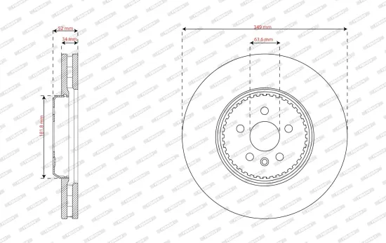 Bremsscheibe Vorderachse FERODO DDF3079VC-1 Bild Bremsscheibe Vorderachse FERODO DDF3079VC-1