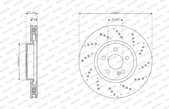 Bremsscheibe FERODO DDF3081C Bild Bremsscheibe FERODO DDF3081C