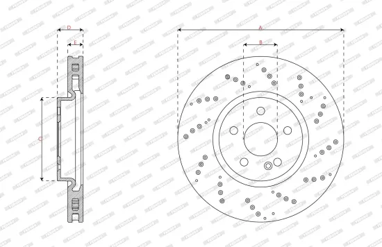 Bremsscheibe FERODO DDF3081C Bild Bremsscheibe FERODO DDF3081C