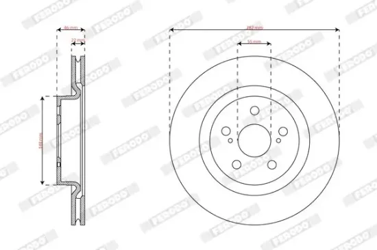 Bremsscheibe Vorderachse FERODO DDF3094C Bild Bremsscheibe Vorderachse FERODO DDF3094C