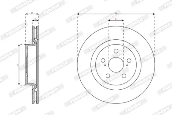 Bremsscheibe Vorderachse FERODO DDF3094C Bild Bremsscheibe Vorderachse FERODO DDF3094C