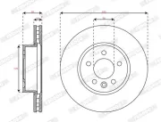 Bremsscheibe Vorderachse FERODO DDF3104C-1