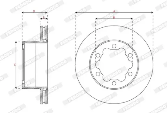 Bremsscheibe Hinterachse FERODO DDF3105C-1 Bild Bremsscheibe Hinterachse FERODO DDF3105C-1
